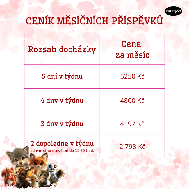 Ceník SKUPINY Ceník SKUPINY